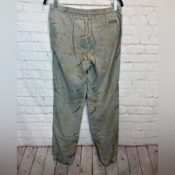 Level 99 Linen blend floral print Pants tapered Leg Utility Jogger, sz S - Picture 3 of 6